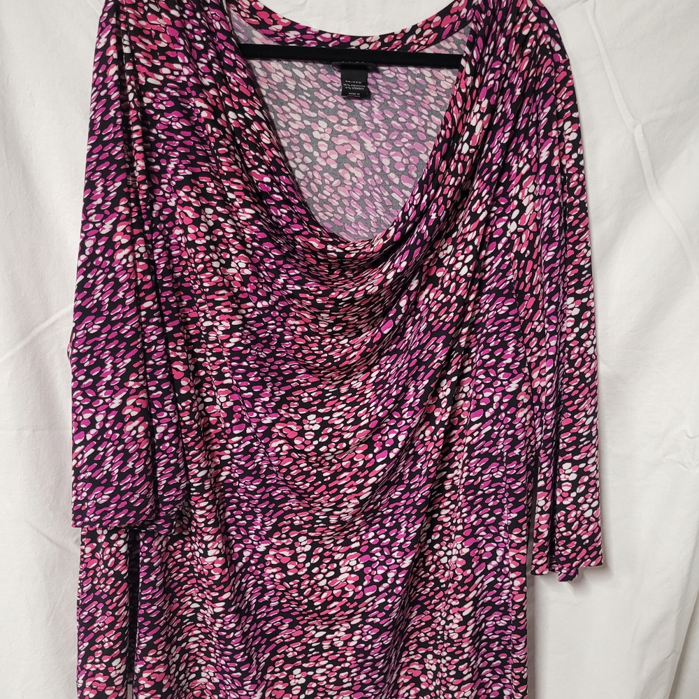 Lane Bryant Multicolor Cowl Neck Blouse